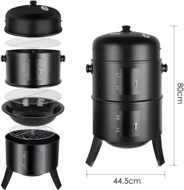 Záhradná udiareň a gril 3v1