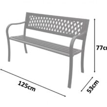Záhradná lavica 125x53x77 cm (ruža)