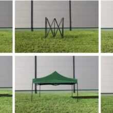 Rozkladací nožnicový stan 3x3m – zelená