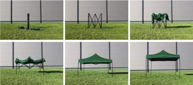 Rozkladací nožnicový stan 3x3m – zelená