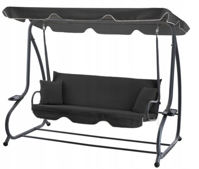 Záhradná hojdačka rozkladacia Ibiza – antracit