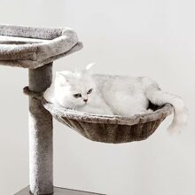 Domček a škrabadlo pre mačky / All-in-one sivé