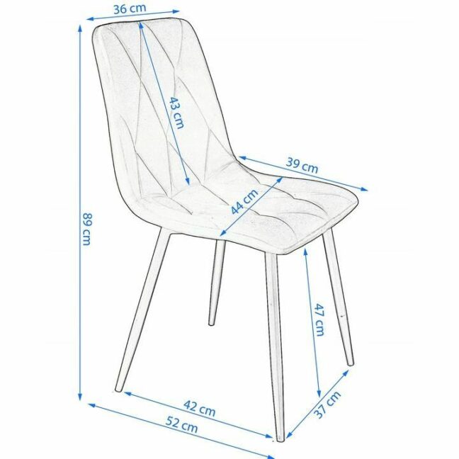 Jedálenská stolička DORA – sivá