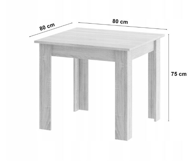 Jedálenský stôl 80 x 80 Artisan