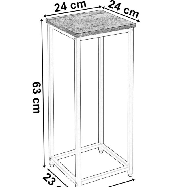 ARBEN RUSTIC loft štýlový stojan na kvety 60 cm