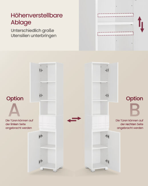 Kúpeľňová skrinka – biely vysokolesklý