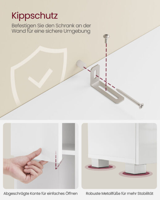 Kúpeľňová skrinka – biely vysokolesklý