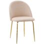 Zamatová stolička Fargo Gold Velvet béžová