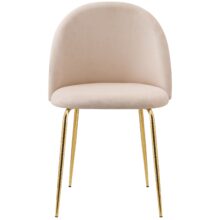 Zamatová stolička Fargo Gold Velvet béžová