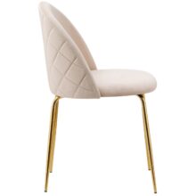 Zamatová stolička Fargo Gold Velvet béžová