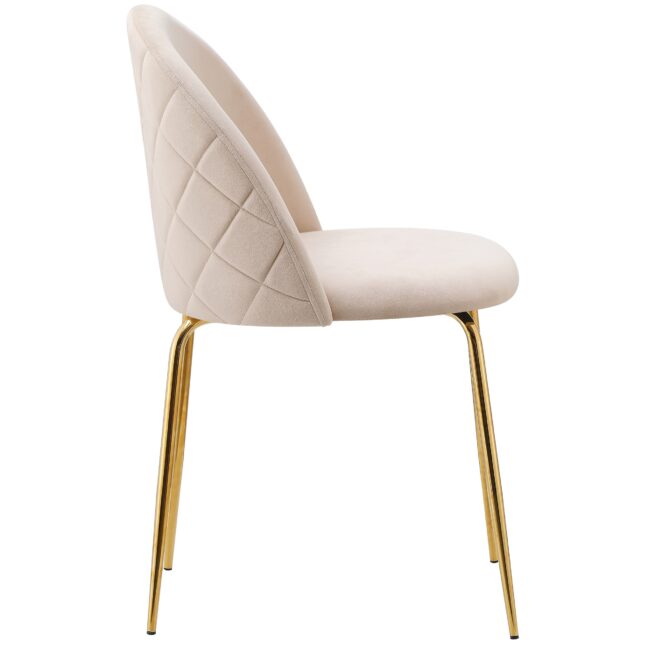 Zamatová stolička Fargo Gold Velvet béžová