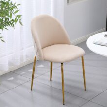 Zamatová stolička Fargo Gold Velvet béžová