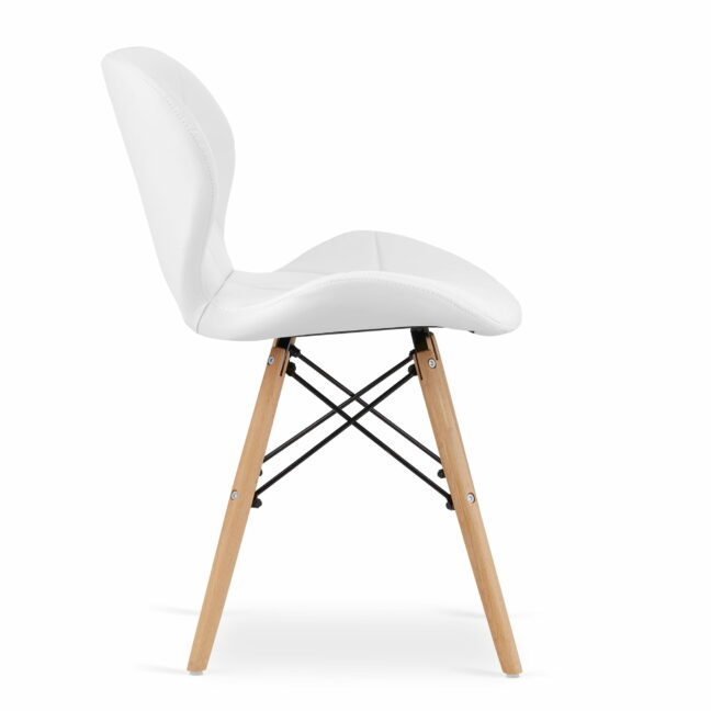 Jedálenská stolička LAGO Ekokoža – biela