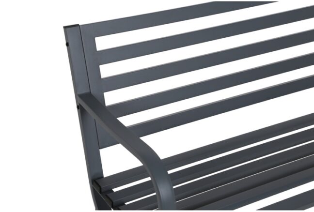 Kovová záhradná lavička Simple Grey