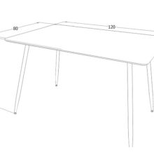 Jedálenský stôl Remus dub 120x80cm