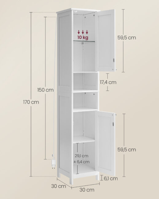 Kúpeľňová skrinka – biela