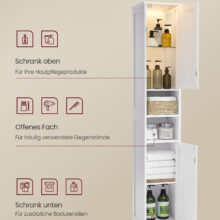 Kúpeľňová skrinka – biela