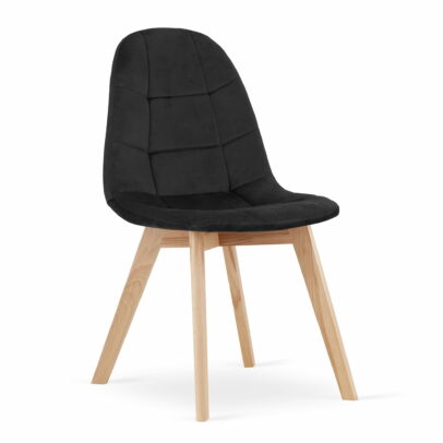 Jedálenská stolička BORA zamat  – čierna