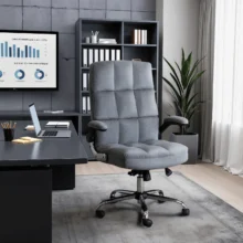 Kancelárske otočné kreslo LONDON zamatové, sivé