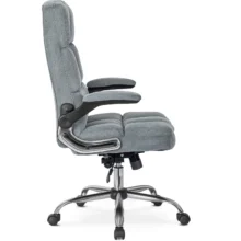 Kancelárske otočné kreslo LONDON zamatové, sivé