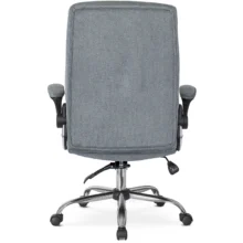 Kancelárske otočné kreslo LONDON zamatové, sivé