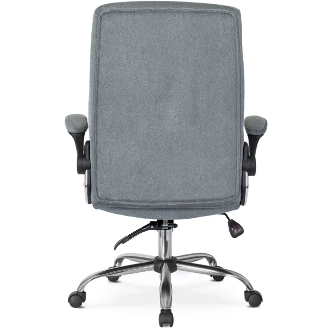 Kancelárske otočné kreslo LONDON zamatové, sivé