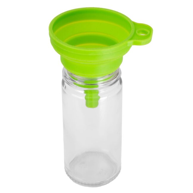 Stojan na koreniny ROTOR BLACK – 20 sklenených nádobiek a 72 štítkov