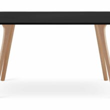 Jedálenský stôl Monti 120×80 cm – čierny a drevený efekt