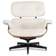 Štýlové kreslo PALERMO s podnožkou, biela