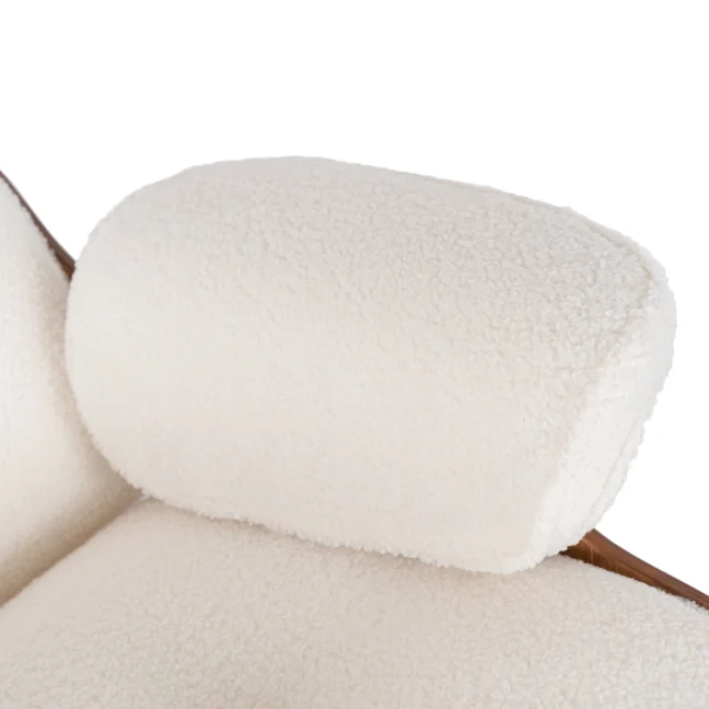 Štýlové kreslo PALERMO s podnožkou, biela