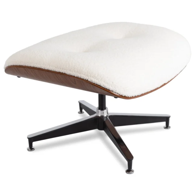 Štýlové kreslo PALERMO s podnožkou, biela