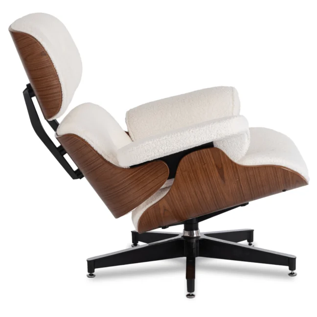 Štýlové kreslo PALERMO s podnožkou, biela