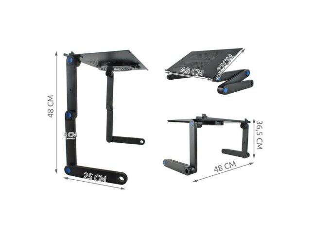 Flexibilný stolík na notebook – s ventilátorom