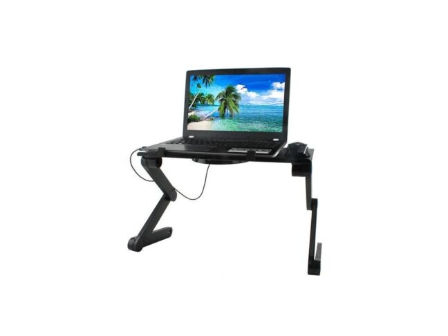 Flexibilný stolík na notebook – s ventilátorom