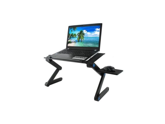 Flexibilný stolík na notebook – s ventilátorom