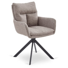 Otočná jedálenská stolička PAUL, svetlohnedá