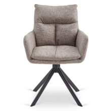 Otočná jedálenská stolička PAUL, svetlohnedá