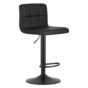 Barová stolička PROT ekokoža - čierna/čierna