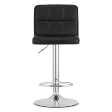 Barová stolička PROT ekokoža – čierna/strieborná