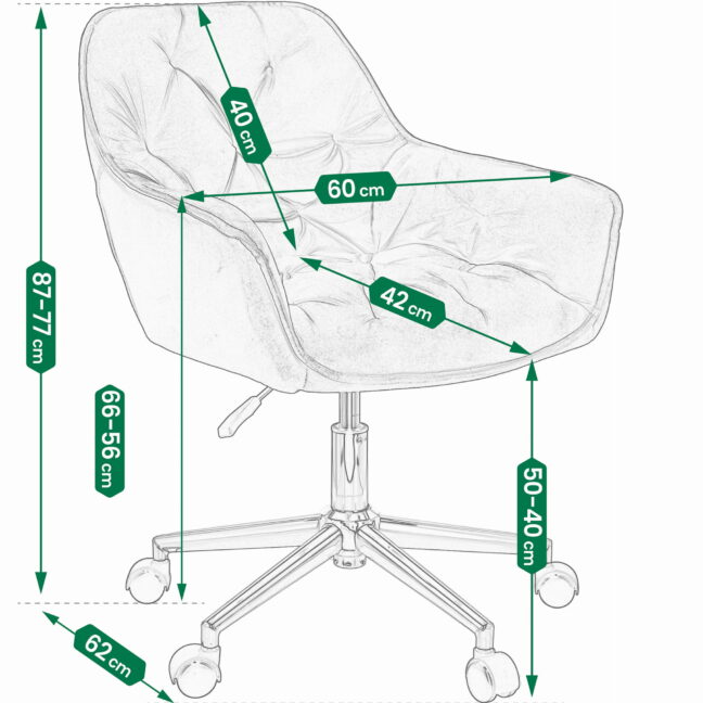 LARGO kancelárska otočná stolička – čierna/zlatá
