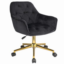 LARGO kancelárska otočná stolička – čierna/zlatá