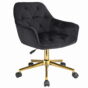 LARGO kancelárska otočná stolička – čierna/zlatá