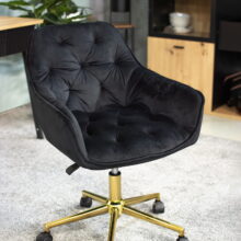 LARGO kancelárska otočná stolička – čierna/zlatá