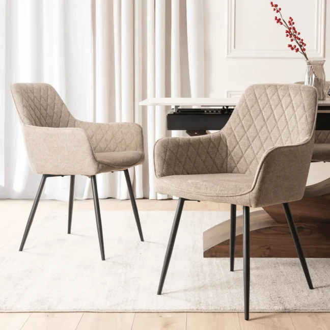 BRESSO jedálenská stolička, tkanina/béžová