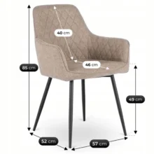 BRESSO jedálenská stolička, tkanina/béžová