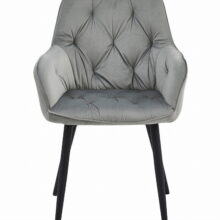 Jedálenská stolička JORK, svetlosivá zamatová