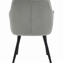 Jedálenská stolička JORK, svetlosivá zamatová