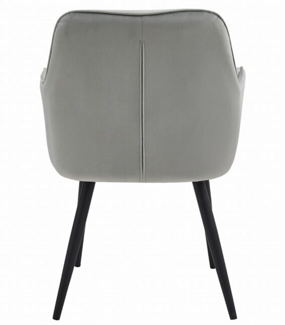 Jedálenská stolička JORK, svetlosivá zamatová