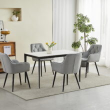 Jedálenská stolička JORK, svetlosivá zamatová