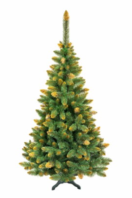 Premium Vianočný stromček umelý  so zlatistým nástrekom – 180cm